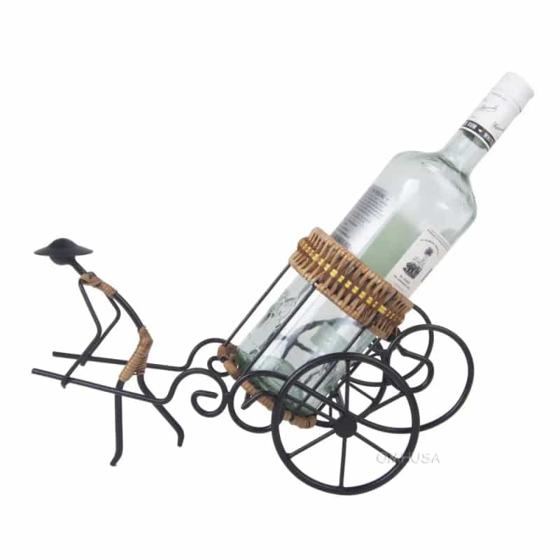 Asian Style Rickshaw Puller Wine Holder