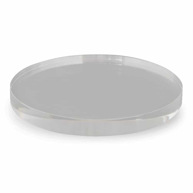 Clear Lucite Round Stand 9"D (Set Of 2)