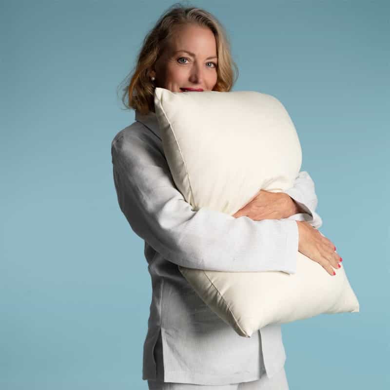 South Carolina 100% Organic Cotton Bed Pillow (Chemical-Free; Filling Grown & Pillow Handmade In Usa)