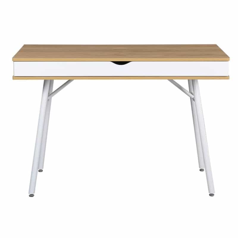 Techni Mobili Modern Multi Storage Computer Desk With Storage, Pine
