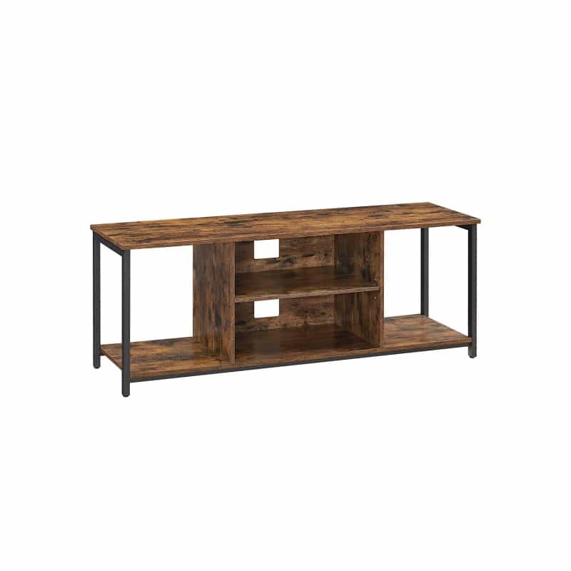 Industrial Brown Tv Console Unit With Shelving