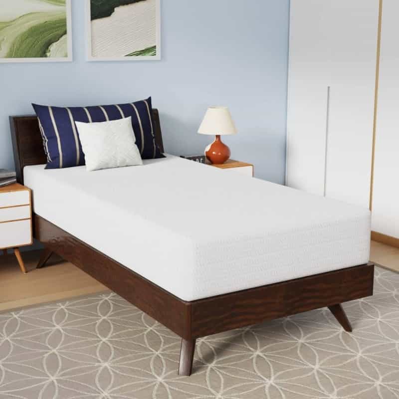 Twin Size 10-Inch Charcoal Infused Memory Foam Mattress With Removable Cover
