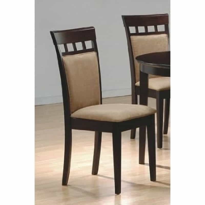 Set Of 2- Contemporary Dining Chairs In Cappuccino Finish