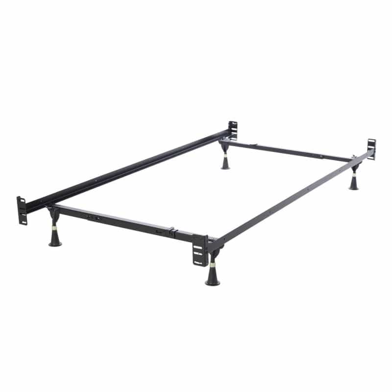 Twin/Full Adjustable Metal Bed Frame With Headboard Footboard Brackets
