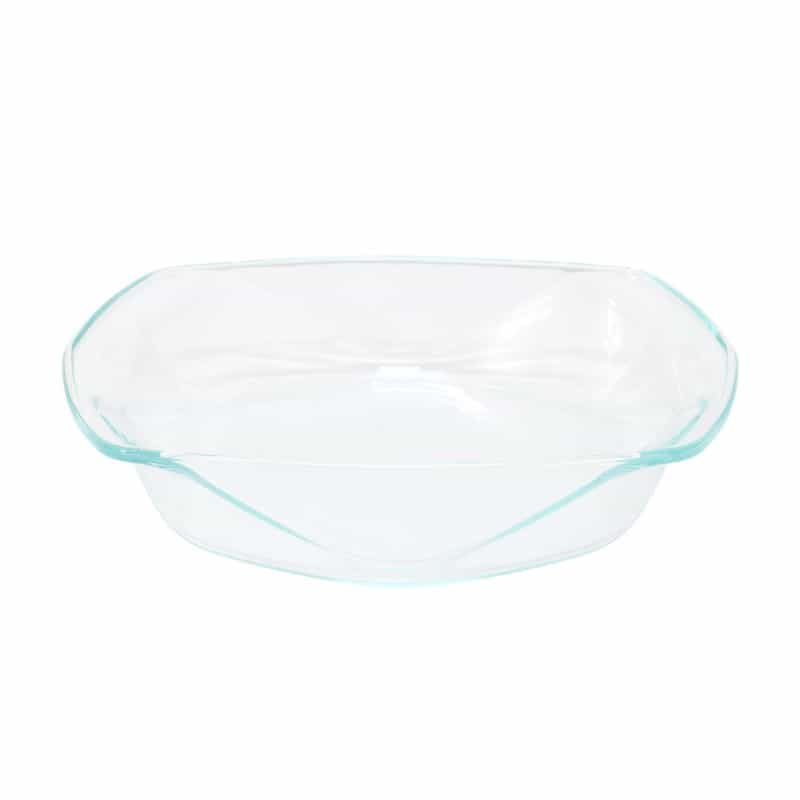 Soho Lounge Carnegie Hill 12 Inch X 10 Inch X 2.6 Inch Tempered Glass Roaster Pan With Built-In Han
