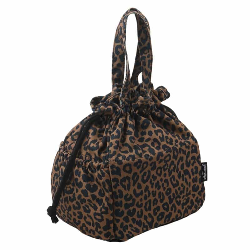 Brentwood Large 10L Insulated Canvas Lunch Tote Cooler Bag In Leopard Brown