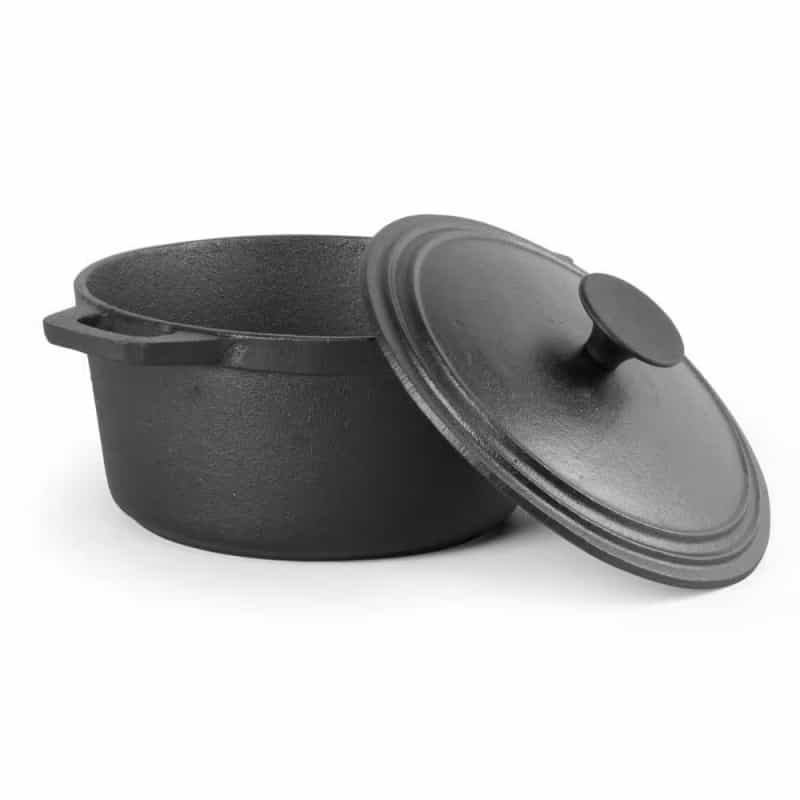 3.4 Quart Pre-Seasonded Cast Iron Dutch Oven With Handles And Lid