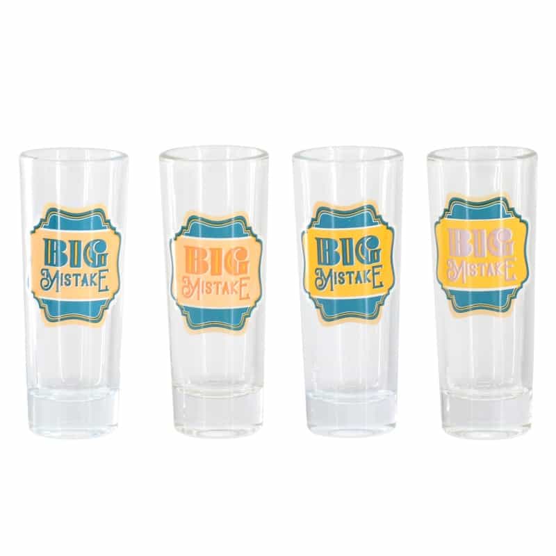 Wanda June Home By Miranda Lambert 4 Piece 2.2 Ounce Shot Glass Set In Teal