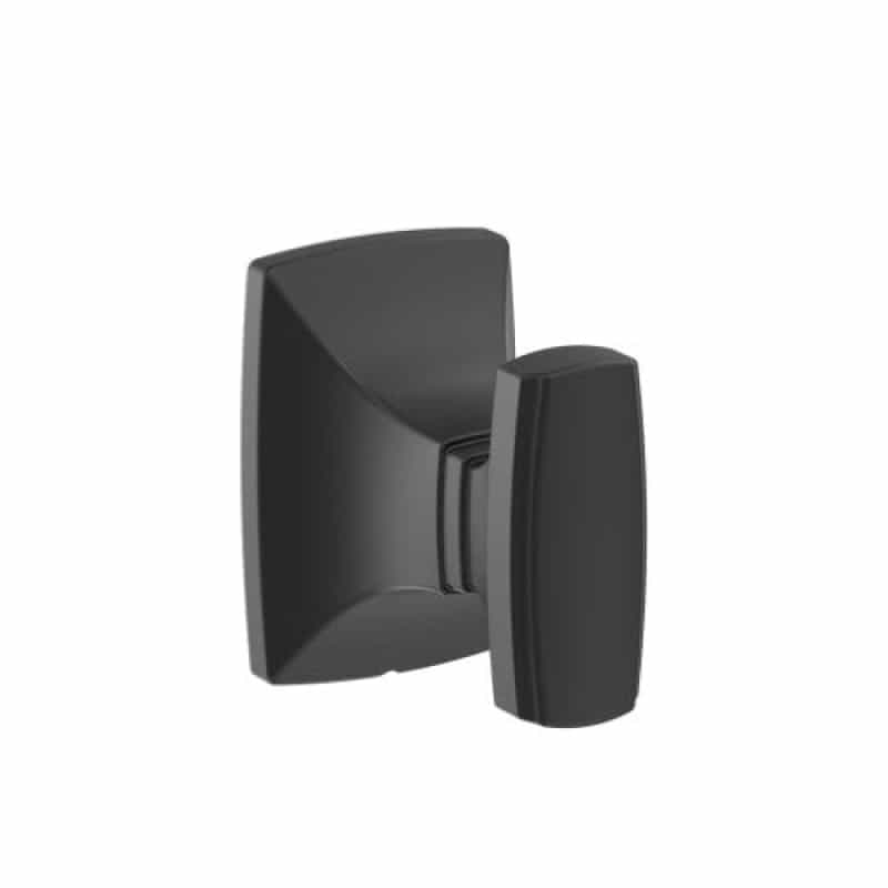 Highland Ridge Zinc Single Prong Robe Hook - Matte Black - 2 1/8" (54 Mm) Length