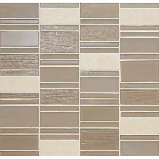 Serentina Composure Stone & Glass Mosaic - Stacked - Glossy & Matte