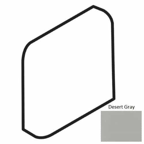 Color Wheel Classic Desert Gray Ceramic Wall Trim - 2" X 2" Radius Bullnose Corner