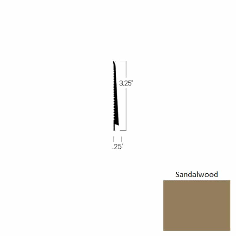 Johnsonite Sandalwood Rubber Tightlock Carpet Rubber Base - 3 1/4" X 75 Ft X 1/4" Straight Coil - Tightlock Carpet Rubber Base