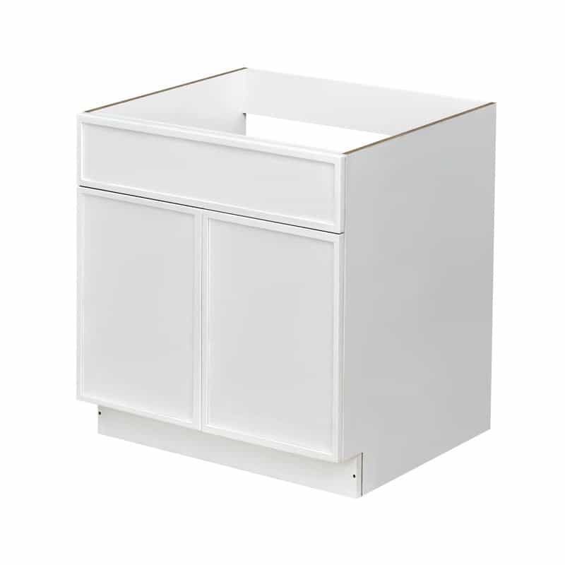 Shady Icwl.Sb36 White Slim Shaker Wood Kitchen Base Cabinet - 36" X 24" X 34 1/2" (Assembly Required) - White