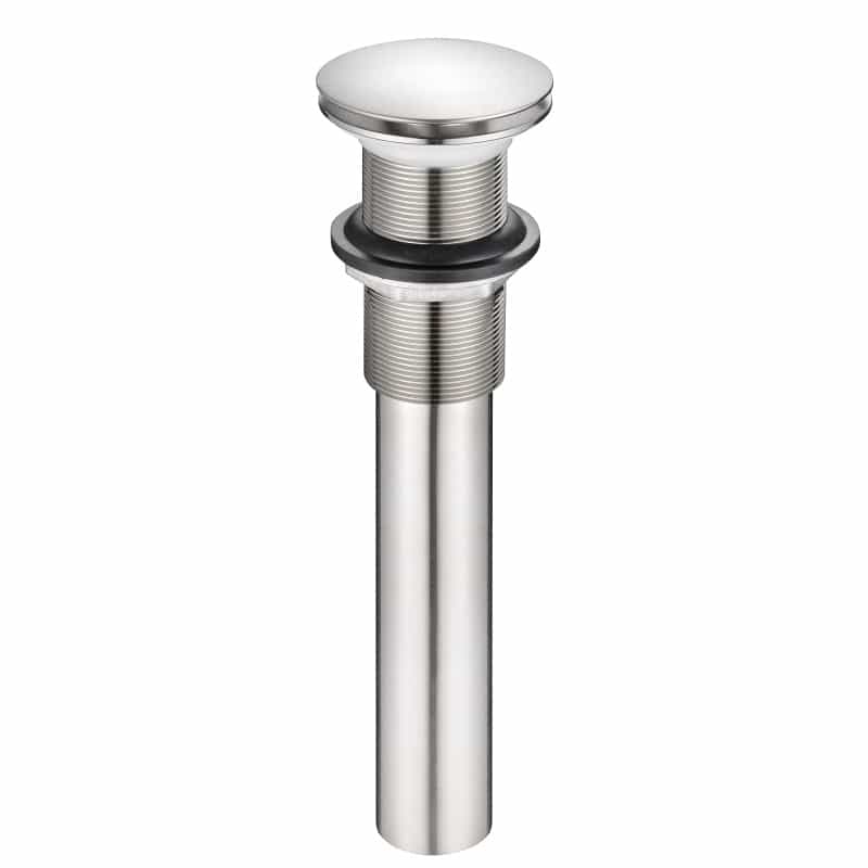 Bathroom Sink Pop Up Drain Without Overflow - Brushed Nickel - 1.25" X 8.9"