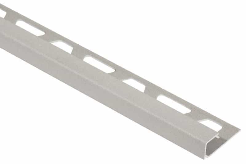Quadec Square Edge Metal Tile Edging Trim - Greige Textured Color Coated Aluminum
