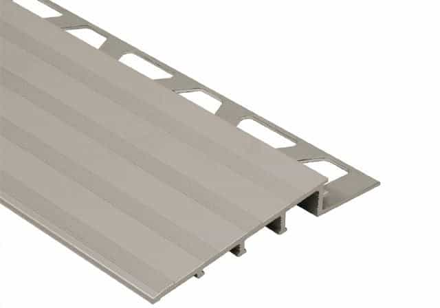 Reno Ramp Reducer Metal Tile Edging Trim - Satin Anodized Aluminum