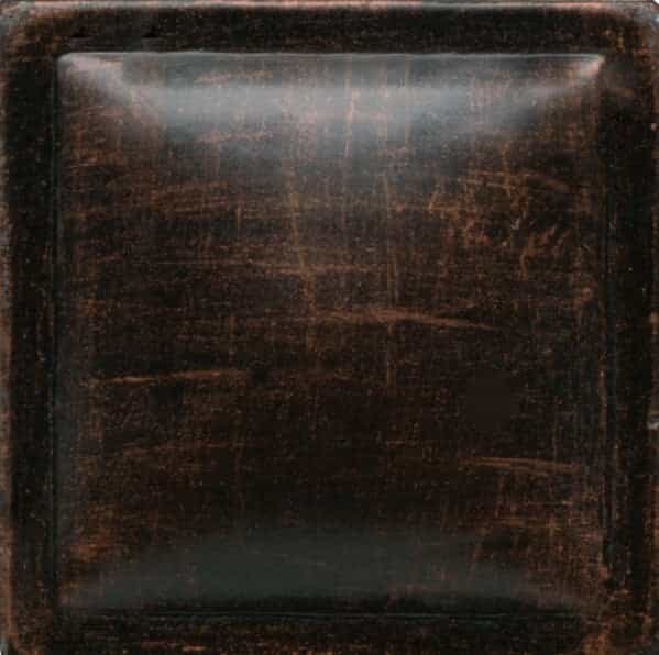 Armor Oil Rub Bronze Pillow Dot Metal Tile - Satin - 2" X 2" Pillow Dot