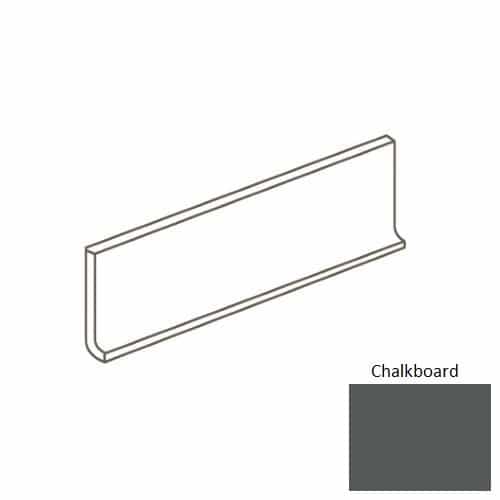 Color Wheel Linear Chalkboard Ceramic Wall Trim - 4 1/4" X 12 7/8" Flat Top Cove Base