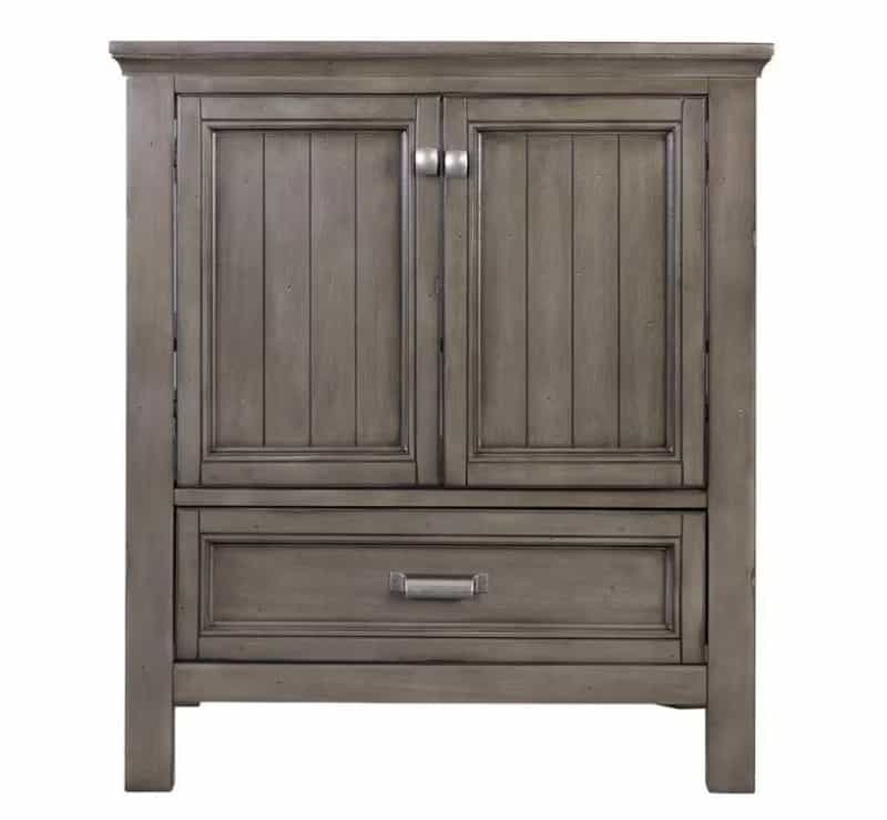 Brantley Distressed Grey Wood Freestanding Bathroom Vanity - 30" - Distressed Grey