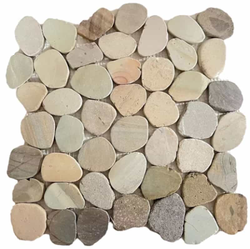 Bali Mix Pebble Mosaic - 12" X 12" - Honed