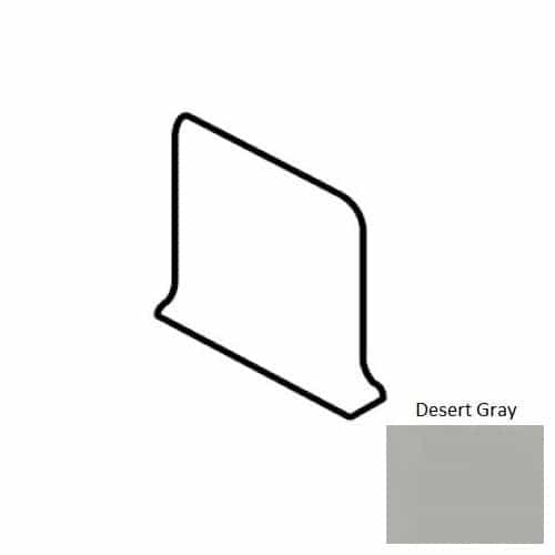 Color Wheel Classic Desert Gray Ceramic Wall Trim - 6" X 6" Sanitary Cove Base Corner Left