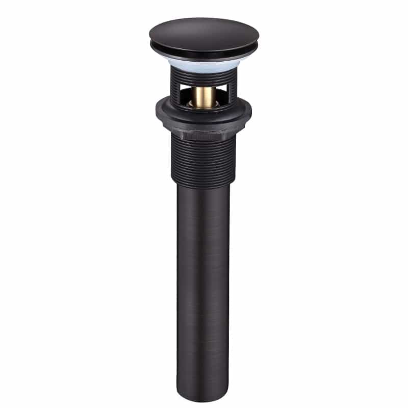 Bathroom Sink Pop Up Drain With Overflow - Venetian Bronze - 1.25" X 8.9"