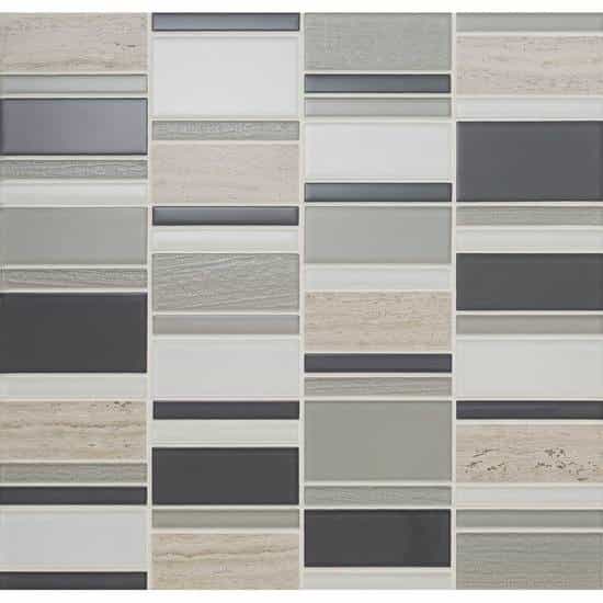Serentina Tranquility Stone & Glass Mosaic - Stacked - Glossy & Matte
