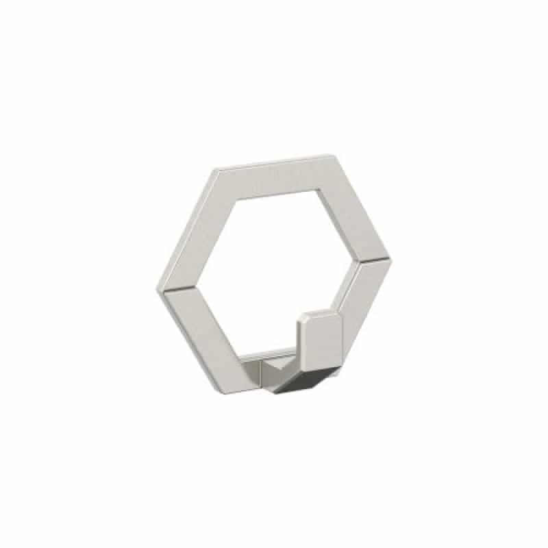 Prismo Zinc Single Prong Decorative Hook - Satin Nickel - 3" (76 Mm) Length