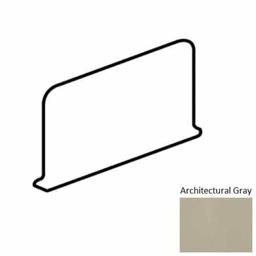 Color Wheel Classic Architectural Gray Ceramic Wall Trim - 4 1/4" X 6" Sanitary Cove Base Corner Right