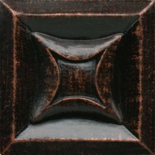 Armor Oil Rub Bronze Star Dot Metal Tile - Satin - 2" X 2" Star Dot
