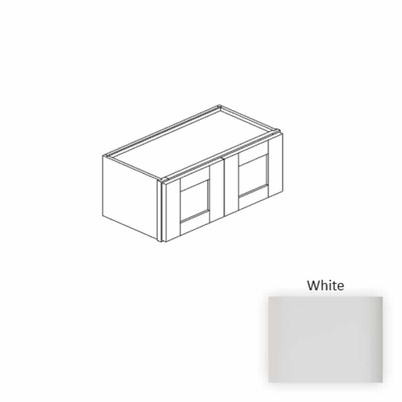 W3615.Sw White Wood Kitchen Wall Cabinet - 36" X 12" X 15" (Assembly Required) - White