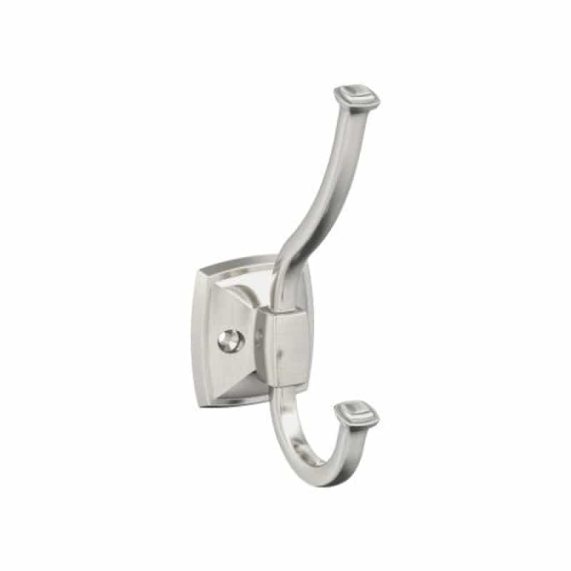 Kinsale Zinc Double Prong Decorative Hook - Satin Nickel - 5 1/4" (133 Mm) Length