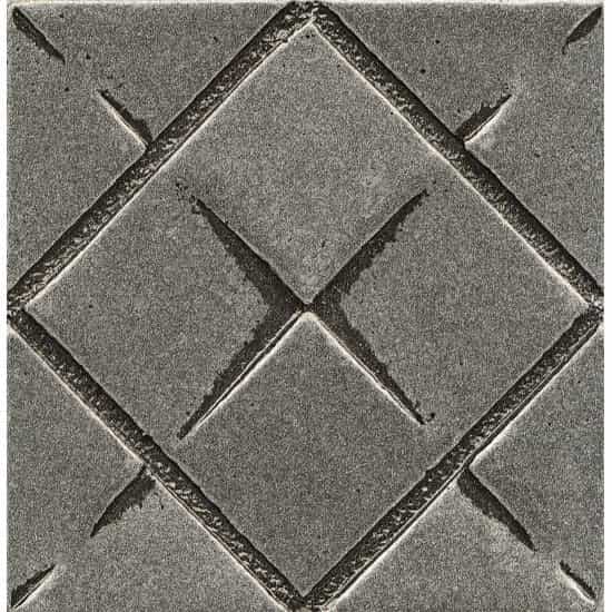 Ambiance Pewter Matrix City Metal Wall Trim - 2" X 2" Insert - Glossy