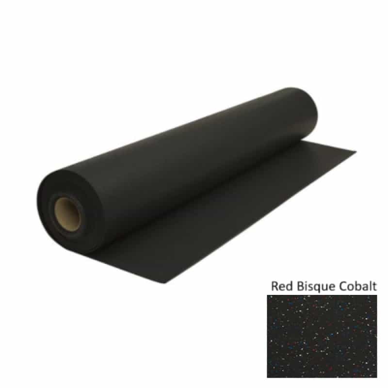 Red / Bisque / Cobalt Recoil Fitness Flooring 30% Chip 3/8 Gauge - Urethane