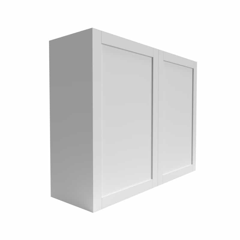 Single Shaker White Matte Wood Kitchen Wall Cabinet - 30" X 30" X 12" (Assembly Required) - Matte