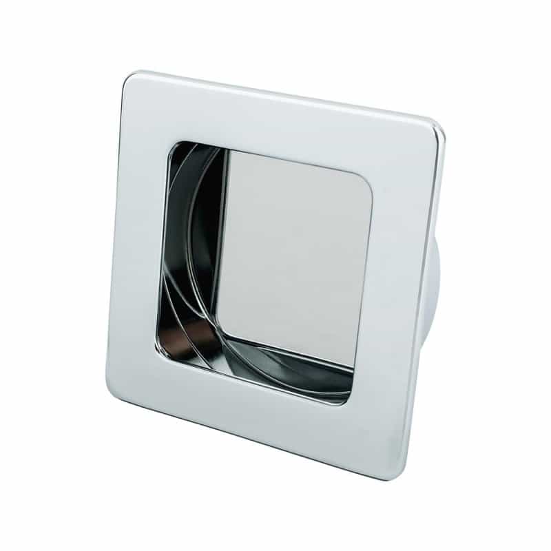 R. Christensen Stylus Zinc Flush Pulls - Polished Chrome - Size