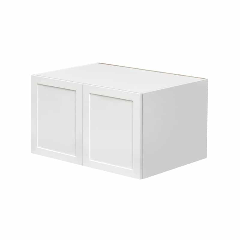 Mallorca White Shaker Wood Kitchen Wall Bridge Cabinet - 36" X 24" X 21" (Assembly Required) - White