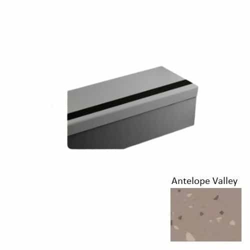 Johnsonite Antelope Valley Hammered Extended Depth Rubber Moulding / Trim - 14" X 54" Angle Fit Speckled Stair Tread Without Riser (Sq) With Brown Grit Tape - Hammered