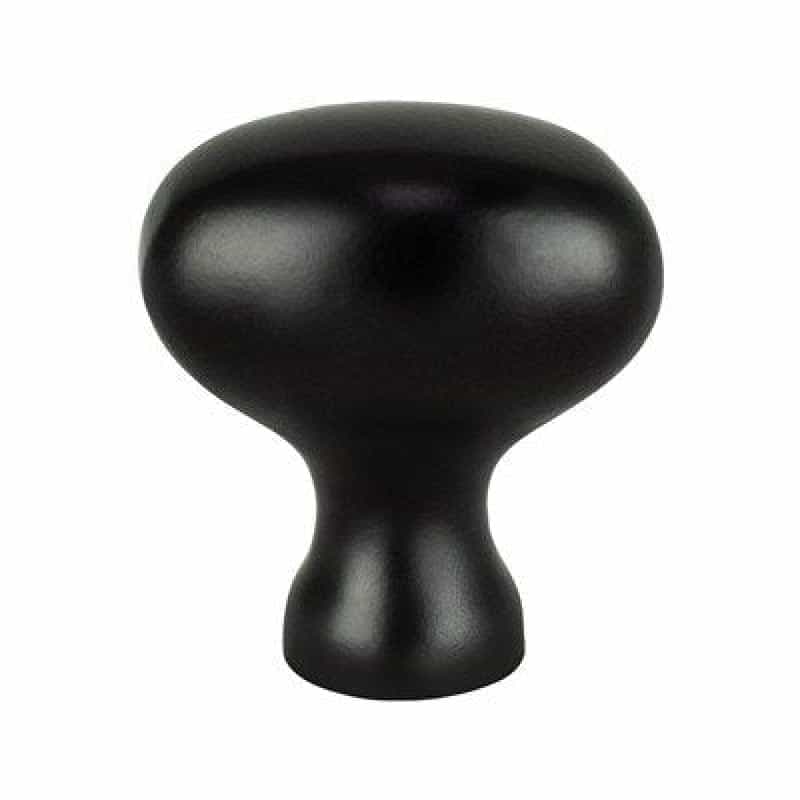 Advantage Plus Transitional Advantage Three Zinc Cabinet Knob - Matte Black - 1 1/8" Length