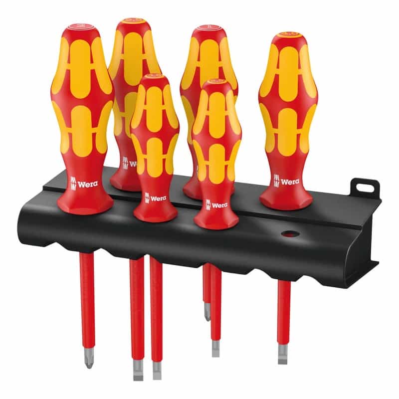 Wera Insulated Screwdriver Set With Rack (6-Piece Set)
