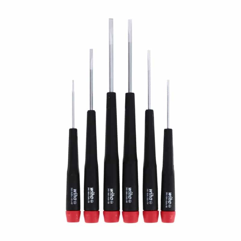 Wiha Precision Slotted Screwdriver Set (6 Piece Set)