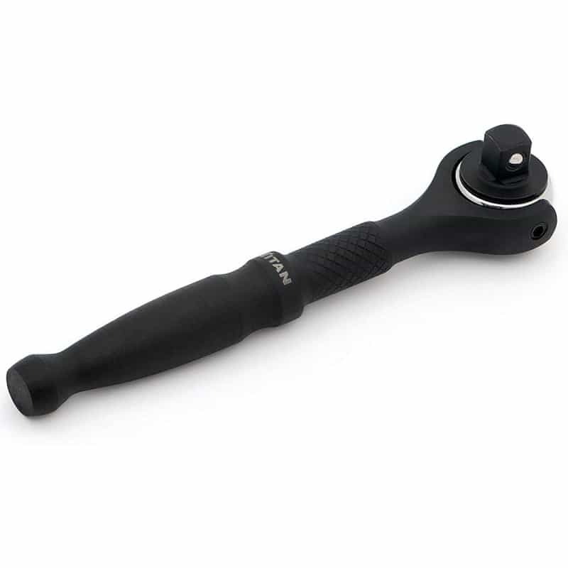 Titan 1/4″ Drive – Swivel Head Micro Ratchet – Black