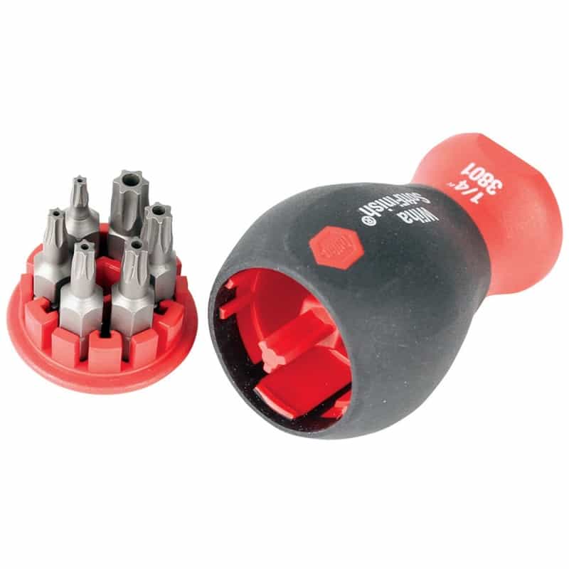 Wiha Stubby Softfinish Cushion Grip Bit Holder ‘Security Torx’ – 6 Bits