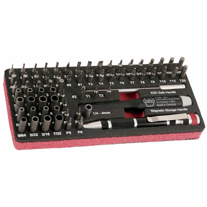 Wiha Esd Safe Master Technicians Ratchet And Micro Bits (68 Piece Set)