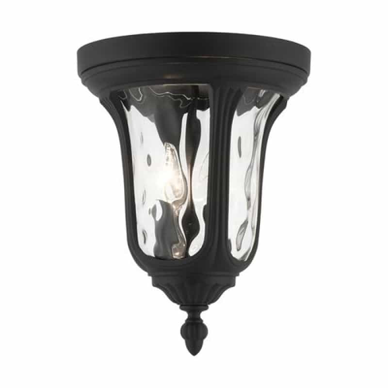 Livex Lighting Oxford 2-Light Large Outdoor Ceiling Mount Light