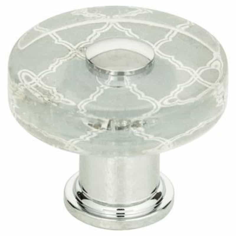 Atlas Homewares Quatrefoil Glass Round Knob