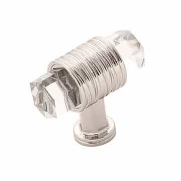Belwith-Keeler Chrysalis Clear Glass T Knob