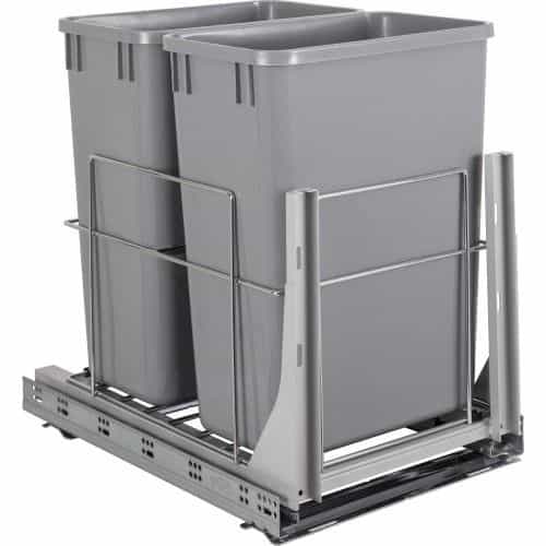 Hardware Resources 35 Qt Wire Double Trash Pullout & Soft Close Slides
