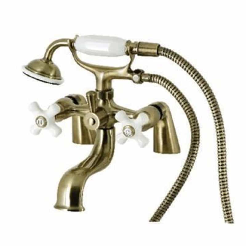 Restorers Kingston Ks227px Deck Mount Tub Faucet & Hand Shower