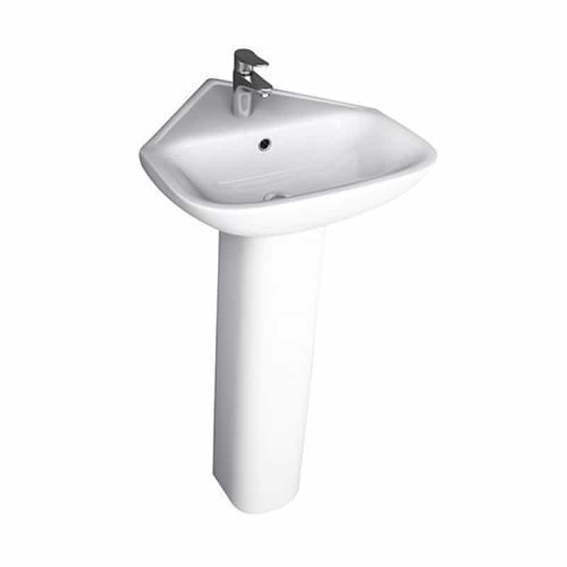 Barclay Eden 450 Corner Pedestal Lavatory Sink